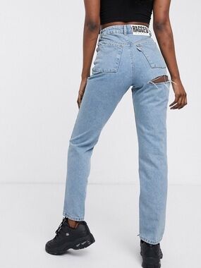 The Ragged Priest Butt Rip Mom Jeans